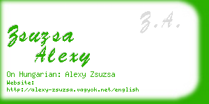 zsuzsa alexy business card